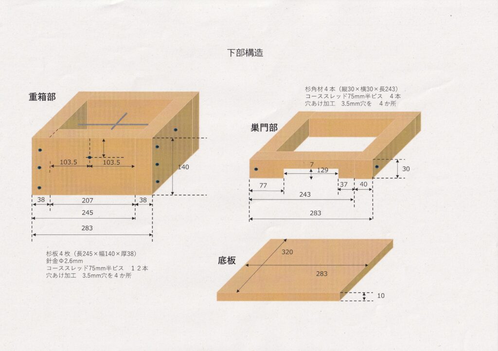 養蜂】ニホンミツバチの重箱式巣箱の作り方 | はっぱーの庭blog